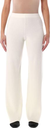 Fabiana Filippi Ivory Ribbed Wide-leg Pants