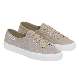 Superga Dames/Dames 3750 Lame Leggera Jersey Trainers (Platina)