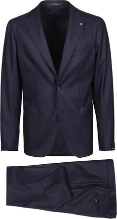 Tagliatore Heren, Pakken, Blauw, Maat: 2XL Wol