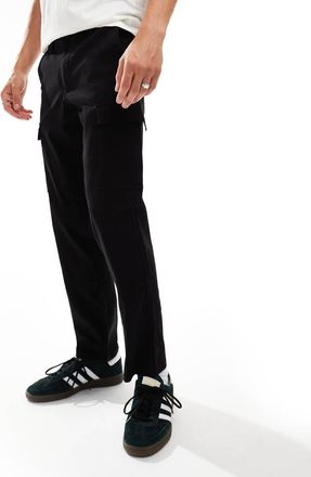 Only & Sons straight fit cargo in black-Brown