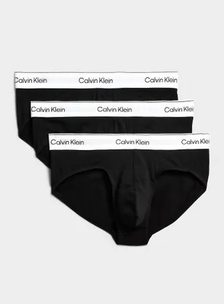 Calvin Klein Mens Solid stretch briefs Icon Cotton Stretch 3-pack