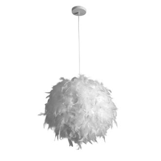 OEM 1 L&aacute;mpara Colgante Feather, Pantalla De 30 Cm, Casquillo E27, Luz Suave, Ideal Para Sal&oacute;n O Dormitorio