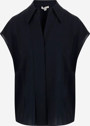Vince Stretch Silk Blouse
