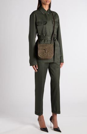 Tom Ford Twill Safari Jacket in Dark Pine at Nordstrom, Size 36