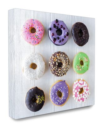 Stupell Industries Colorful Donut Grid