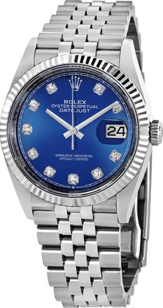 Rolex Datejust 36 Diamond Blue Dial Ladies Watch 126234BLDJ