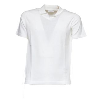 Dondup Polo Shirts, male, White, Size: 2XL Regular-fit Polo Shirt in Cotton Crepe