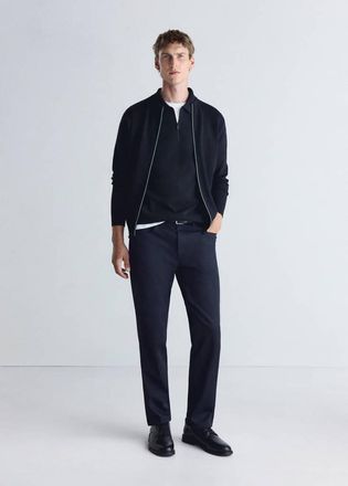 Mango Cardigan maglia comfort stretch navy - Uomo - XXL - MANGO MAN