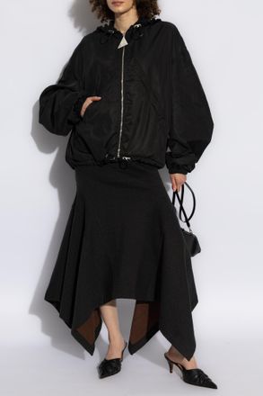 The Attico Skirt With Logo, Womens, Black