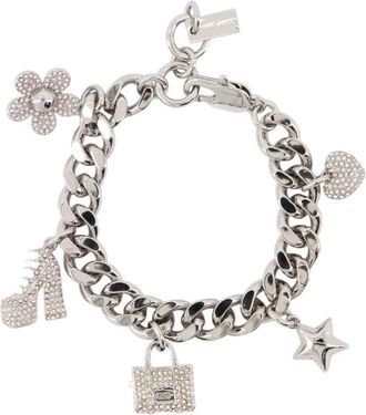 Marc Jacobs Pave Mini Icon Bedel Armband - Dames - Armbanden - Grijs - ONE Size - Accessoires