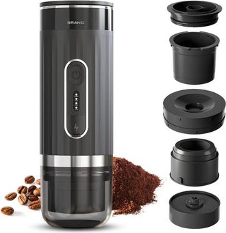 OEM Cafetera El&eacute;ctrica Port&aacute;til De Espresso - Mini Cafetera De 85 G Con Sistema De Preparaci&oacute;n 3 En 1, Cafetera De Viaje Inal&aacute;mbrica Para C&aacute;psulas N, C&aacute;ps