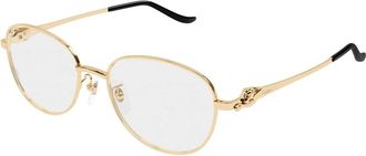 Cartier Ct 0603Oa Eyeglasses - Dames - Brillen - Geel - 53 MM - Accessoires