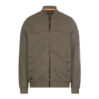 Camel Active Sweat Bomberjack - Heren - Vesten met rits - Groen - 4XL - Katoen - Hoodies & sweatvesten