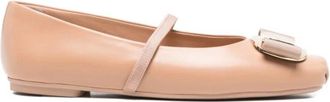 Ferragamo Platte schoenen - Dames - Ballerinas - Roze - 36 1/2 EU - Leer - Schoenen