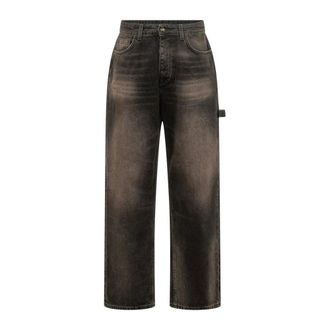 Barrow Jeans larghi a vita alta - - Jeans - Uomo - Nero - W30