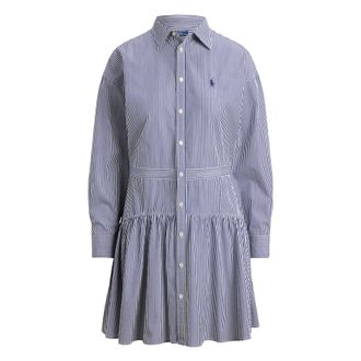 Ralph Lauren Shirt Dresses, female, Blue, Size: S Striped Dress