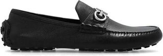 Ferragamo Black Gancini Ornament Driver, Brand Size 9