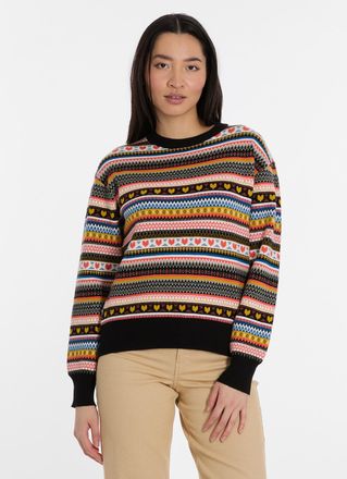 Ragwear Strickpullover RAGWEAR NORDEENA, Damen, Gr. XXL, bunt (multi combo), Strick, Obermaterial: 50% Viskose, 28% Polyester, 22% Nylon, gemustert, normal, R
