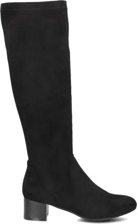 Stefano Lauran Zwarte Su&egrave;de-Look Hoge Laarzen - Dames - Hoge Laarzen - Zwart - 39 EU - Su&egrave;de - Schoenen