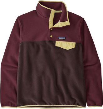 Patagonia Lightweight Synchilla Snap-T Fleece Pullover Fleecepullover f&uuml;r Damen | braun/rot