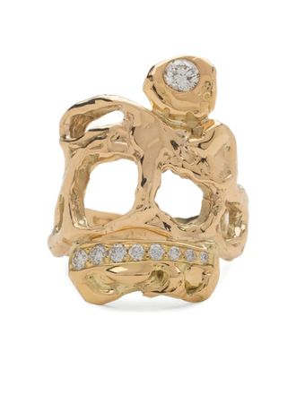 Nadia Shelbaya 18kt yellow gold Masquerade diamond ring