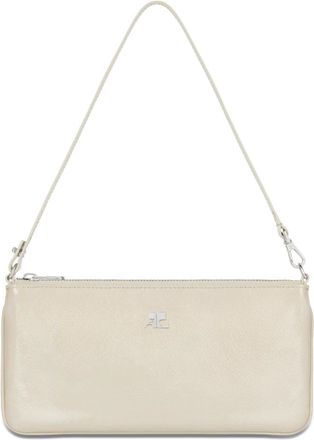 Courr&egrave;ges Shoulder Bags, female, Beige, ONE SIZE, Zipped Naolack Pouch
