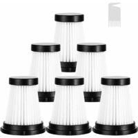 OEM Zvd 6 Filtros De Repuesto Y 1 Cepillo De Limpieza Para Aspiradora Inal&aacute;mbrica Moosoo K12 K12 Pro K13 - Crezuo