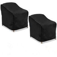 OEM Funda Para Muebles De Jard&iacute;n De 2 Piezas, Funda Protectora Para Muebles En Tela Oxford 210d Repelente Al Agua Con Cord&oacute;n Y Hebilla, Funda Impermeable 