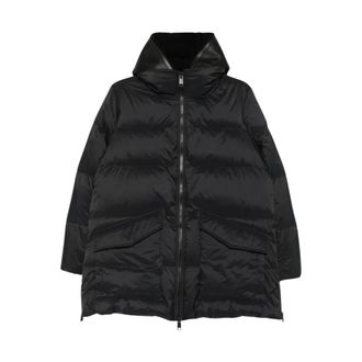 Yves Salomon A-Line Donsjas - Dames - Jassen - Zwart - Maat: XS Polyamide