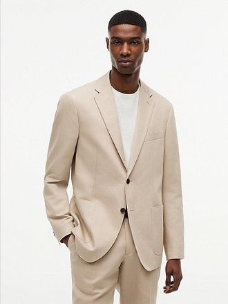 Tommy Hilfiger Regular Fit Linen Blend Single Breasted Blazer