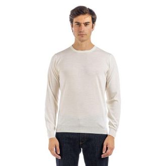 FILIPPO DE LAURENTIIS Long-Sleeve Crew Neck Sweater In Fine Merino Wool
