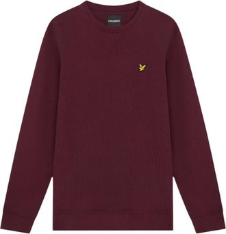 Lyle & Scott Hoodies & sweatvesten, Heren, Rood, M, Katoen, Brushed Back Crew Neck Sweat