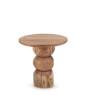 Moycor Mesa auxiliar madera beige d. 50 cm