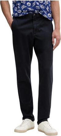 Benetton Slim Fit Chino Broek - Heren - Broeken - Blauw - Maat: XL Katoen