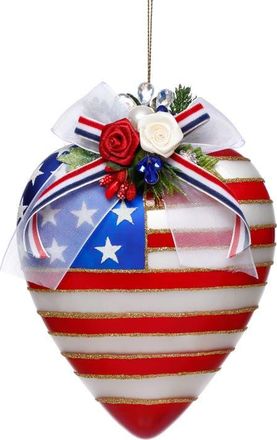 Mark Roberts Stars and Stripes Heart Ornament in Red at Nordstrom