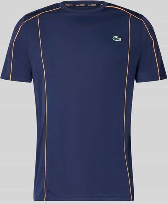 Lacoste Sport Regular Fit Sport T-Shirt mit UV-Schutz 50+ in Dunkelblau, Gr&ouml;&szlig;e XXXL