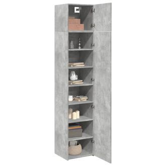 Berkfield Home Slim Storage Cabinet Concrete Grey 45x42.5x225 cm Engineered Wood