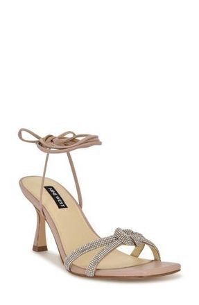 Nine West Raqchel Ankle Wrap Sandal in Light Natural at Nordstrom Rack, Size 8
