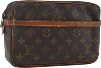 Louis Vuitton Pre-owned Clutches, female, Brown, Size: ONE SIZE Pre-owned Canvas Clutch