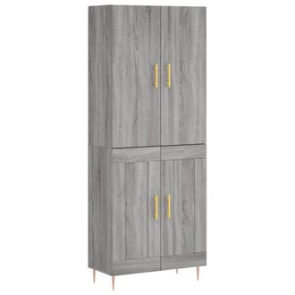 Berkfield Home Highboard Grey Sonoma 69.5x34x180 cm Engineered Wood