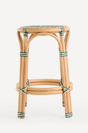 Anthropologie Coastal Rattan Indoor/Outdoor Bar Stool