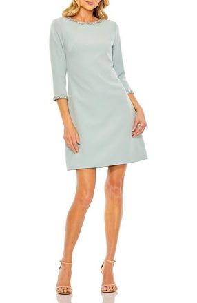 Mac Duggal Womens Embellished A-Line Cocktail Dress in Seafoam at Nordstrom, Size Medium