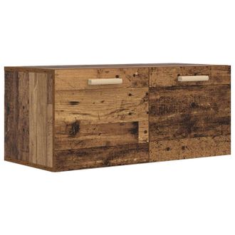 vidaXL Vidaxl Armadietto A Muro A Parete Legno Antico 80 X 36,5 X 35 Cm