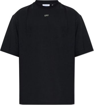 Off-white Logo T-shirt - Heren - T-shirts - Zwart - L - Katoen - Tops