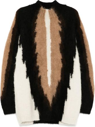 Walter Van Beirendonck Maglione con motivo Big Foot - Marrone