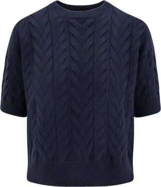 Max Mara Dames, Truien, Blauw, Maat: S Wol