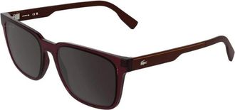 Lacoste Rechthoekige Zonnebril - Heren - Zonnebrillen - Rood - 55 MM - Accessoires