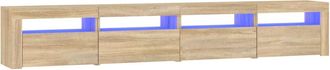 vidaXL Vidaxl - Mueble De Tv Con Luces Led Roble Sonoma 240x35x40 Cm