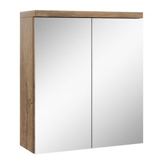 Badplaats Mueble Espejo Toledo 60cm Lefkas (marr&oacute;n) - Armario Mueble Espejo Espejo Ba&ntilde;o Mueble Ba&ntilde;o Mueble De Pared