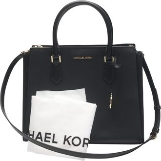 Michael Kors Black Leather Tote Bag (Pre-Owned)